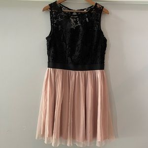 💕🖤 Lauren Conrad Pink and Black Dress Size L